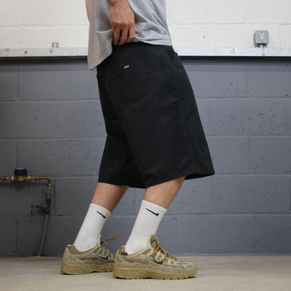 Dickies long baggy shorts chino black Skater / surf style shorts long loose fit festival