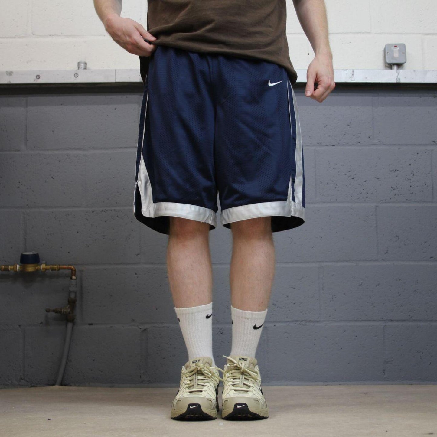 Nike sports shorts y2k loose navy Basketball style comfy floaty summer gym shorts