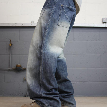 Baggy Tool jeans W34 L32 blue loose 90s thick denim wide leg y2k style skater jeans