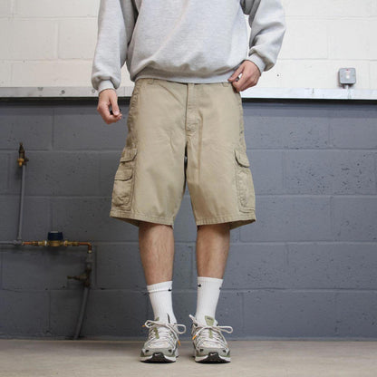 Y2K baggy Lee cargo technical shorts beige Loose chino utility summer festival hiking shorts