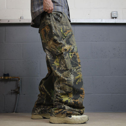 Baggy Mossy Oak realtree camo cargo pants Y2K L khaki Field Staff camouflage utility  hunting