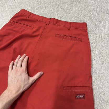 Dickies carpenter chino shorts red Chino style skater shorts loose leg festival