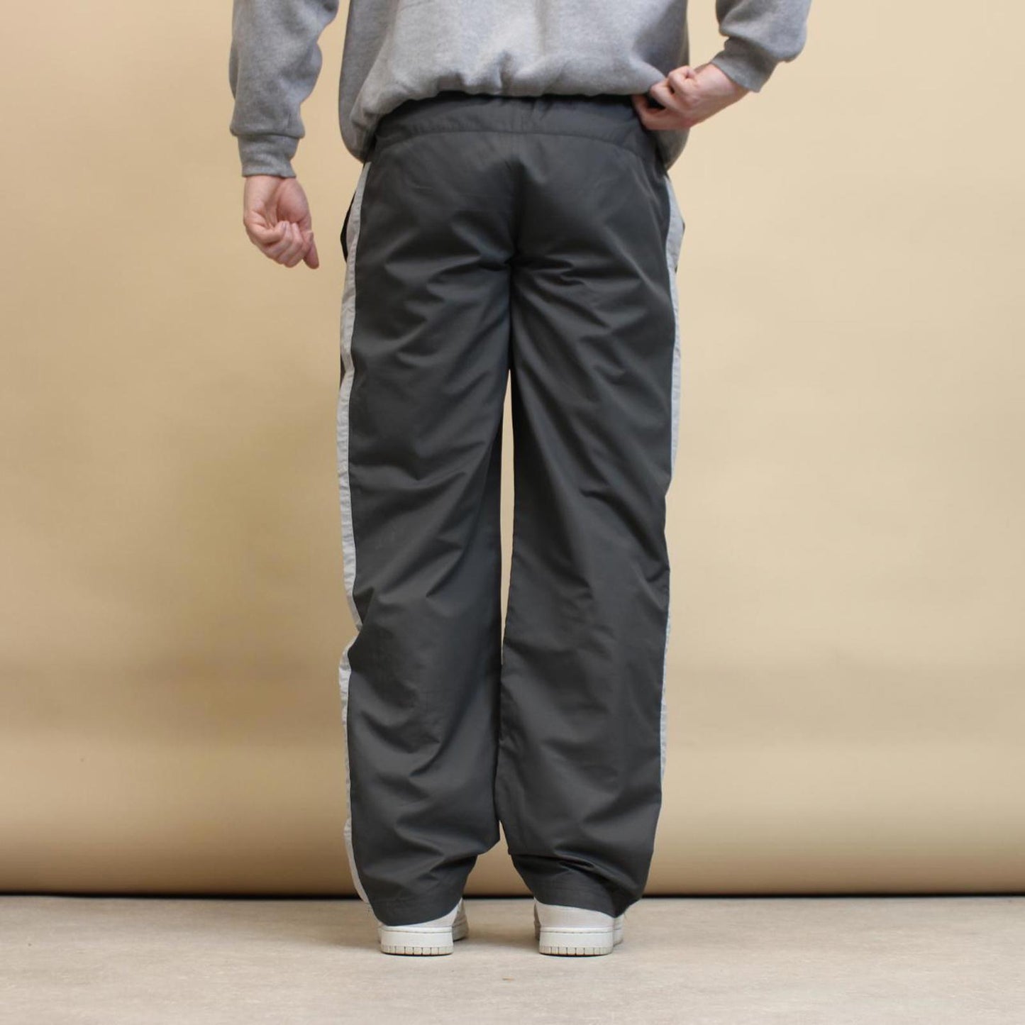 Champion tracksuit bottoms S grey loose mesh lined casual trackies