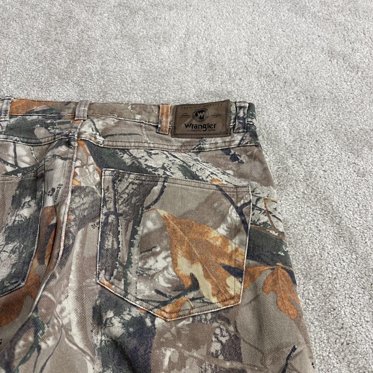 Wrangler camo jeans double knees y2k khaki Loose straight fit Fusion 3D camouflage pants