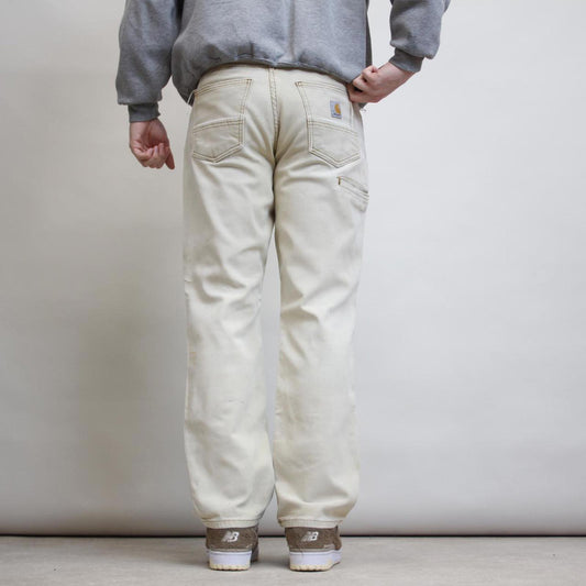Carhartt carpenter jeans W30L30 beige 90s workwear skate style cargo pants