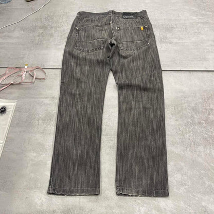 Grey Southpole jeans W32L32 Y2K straight leg 90s style stich detail