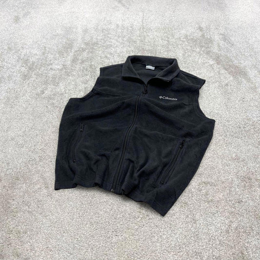 Columbia technical fleece gilet L men’s black full zip up autumn tech