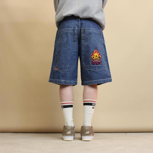 JNCO Flaming Ace shorts W30