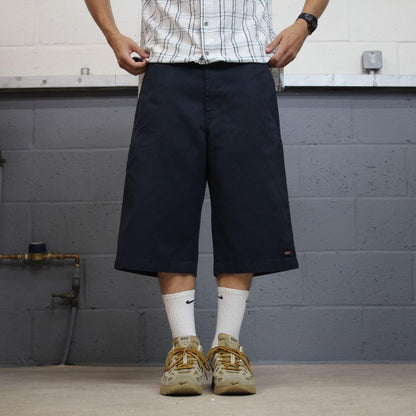 Dickies long baggy shorts chino carpenter navy Cargo style skater / surf shorts summer festival