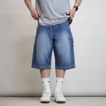 Baggy FUBU carpenter jorts W36 loose denim cargo Y2K skater shorts