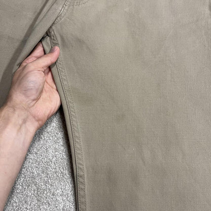 Y2K Levi’s 505 jeans straight leg khaki beige Straight fit 5 pocket pants belt loops white tab logo