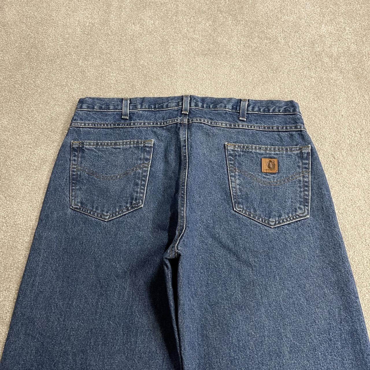 Carhartt jeans blue relaxed fit denim W38L32 thick 100% cotton denim workwear skate pants