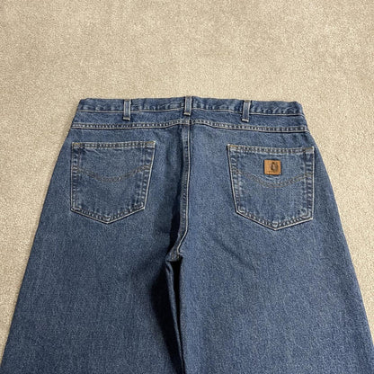 Carhartt jeans blue relaxed fit denim W38L32 thick 100% cotton denim workwear skate pants