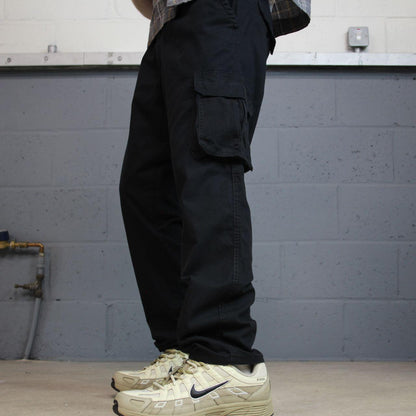 Wrangler cargo pants y2k black Regular taper fit skater work utility pants