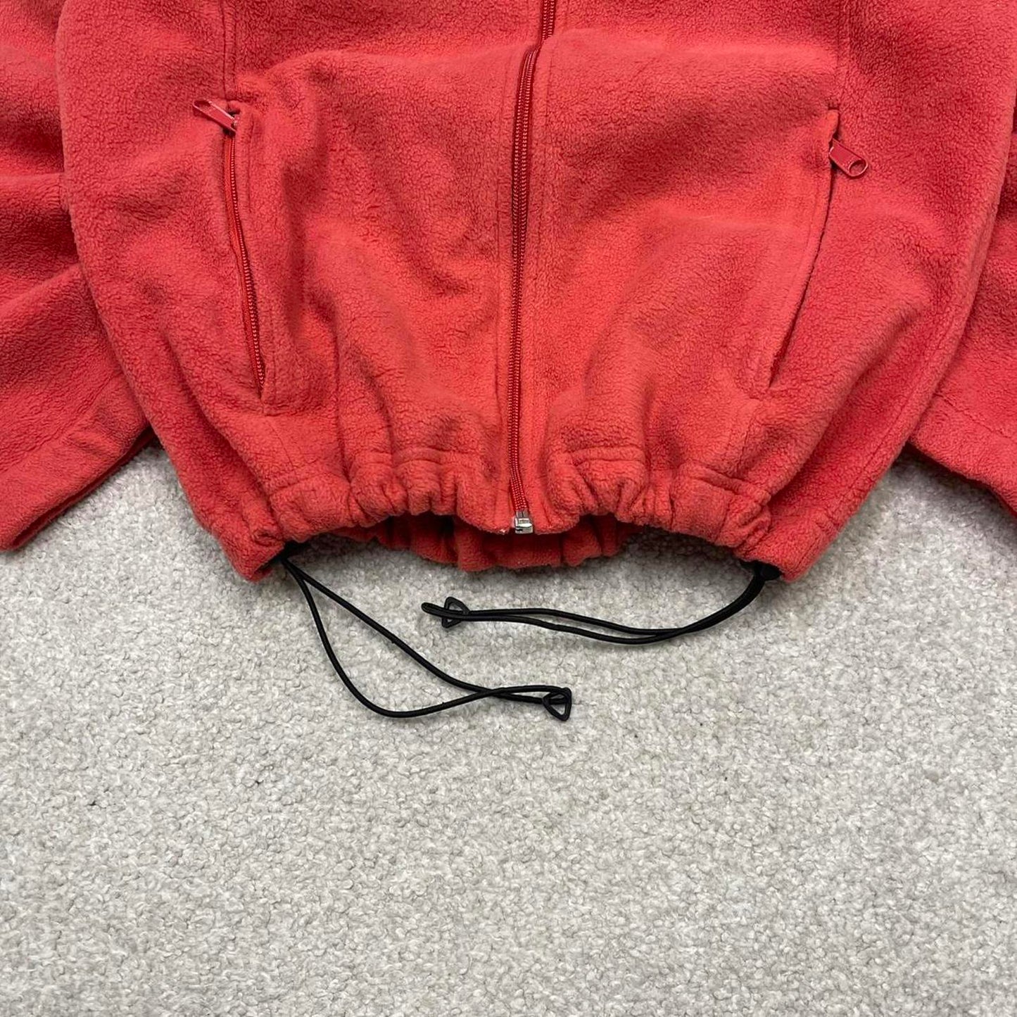 Coral Columbia technical fleece Large women's y2k style full zip up autumn adjustable waist