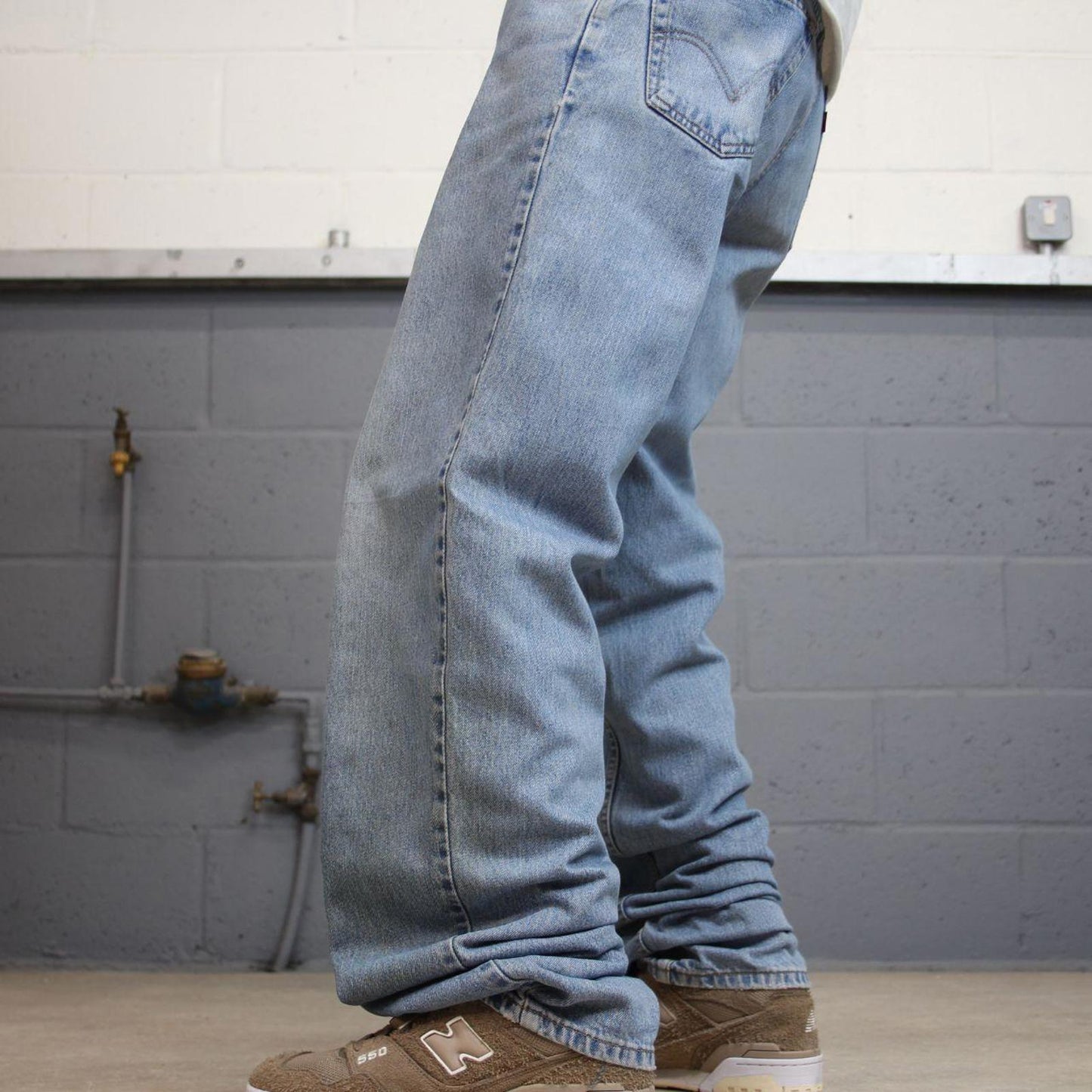 Baggy Levis 560 jeans W34L36 blue loose 90s style skater jeans red tab logo