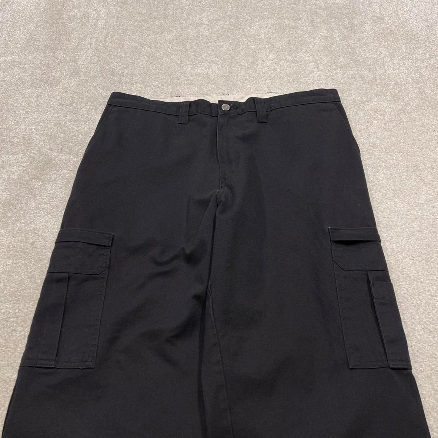 Y2K baggy Dickies cargo pants wide leg black Twill chino skate style work trousers