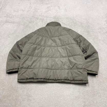 Reversible Nike technical jacket XXL men's y2k 00s style padded tech coat embroidered Swoosh