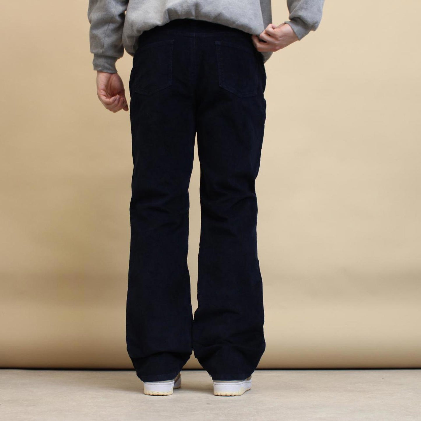 Navy Corduroy trousers size 12 loose bootcut 90s style cord pants