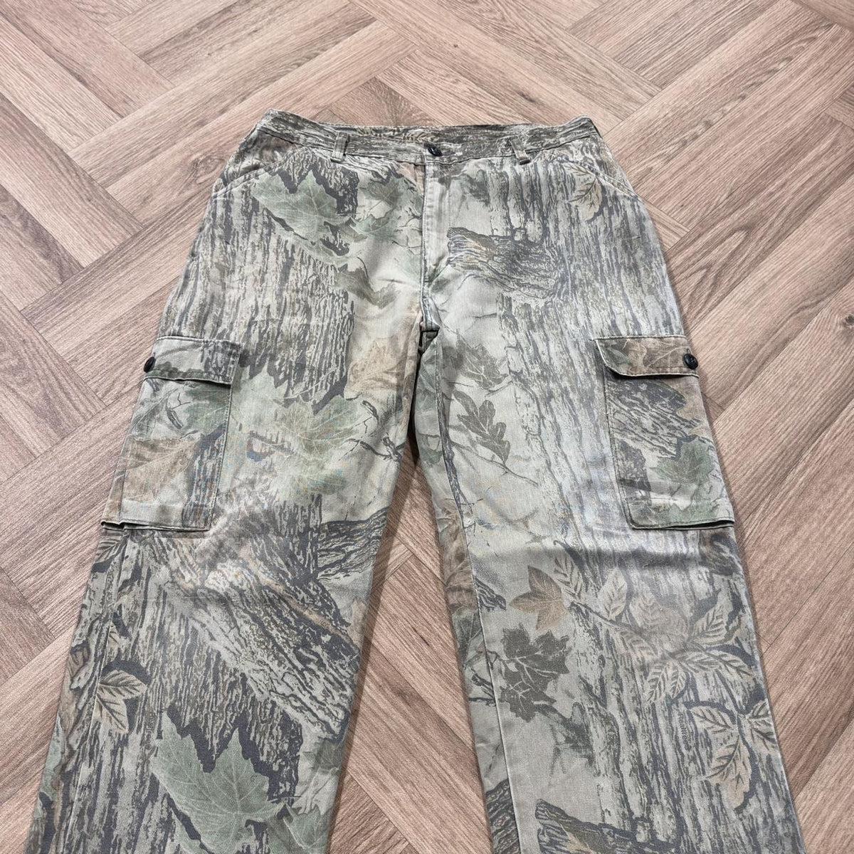 Vintage Liberty baggy camo cargo pants Loose floaty Realtree camouflage utility combat trousers