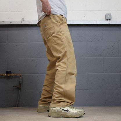Carhartt carpenter work pants relaxed tan brown Loose skate style canvas workwear cargos