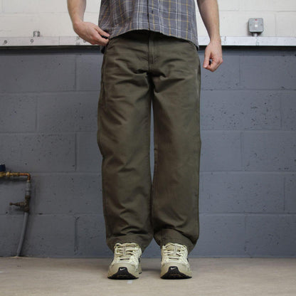 Wrangler carpenter pants y2k green Loose straight leg skater style workwear utility pants
