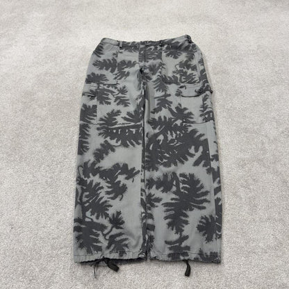 Baggy camo cargo pants grey PSE Mask loose floaty leg camouflage trousers