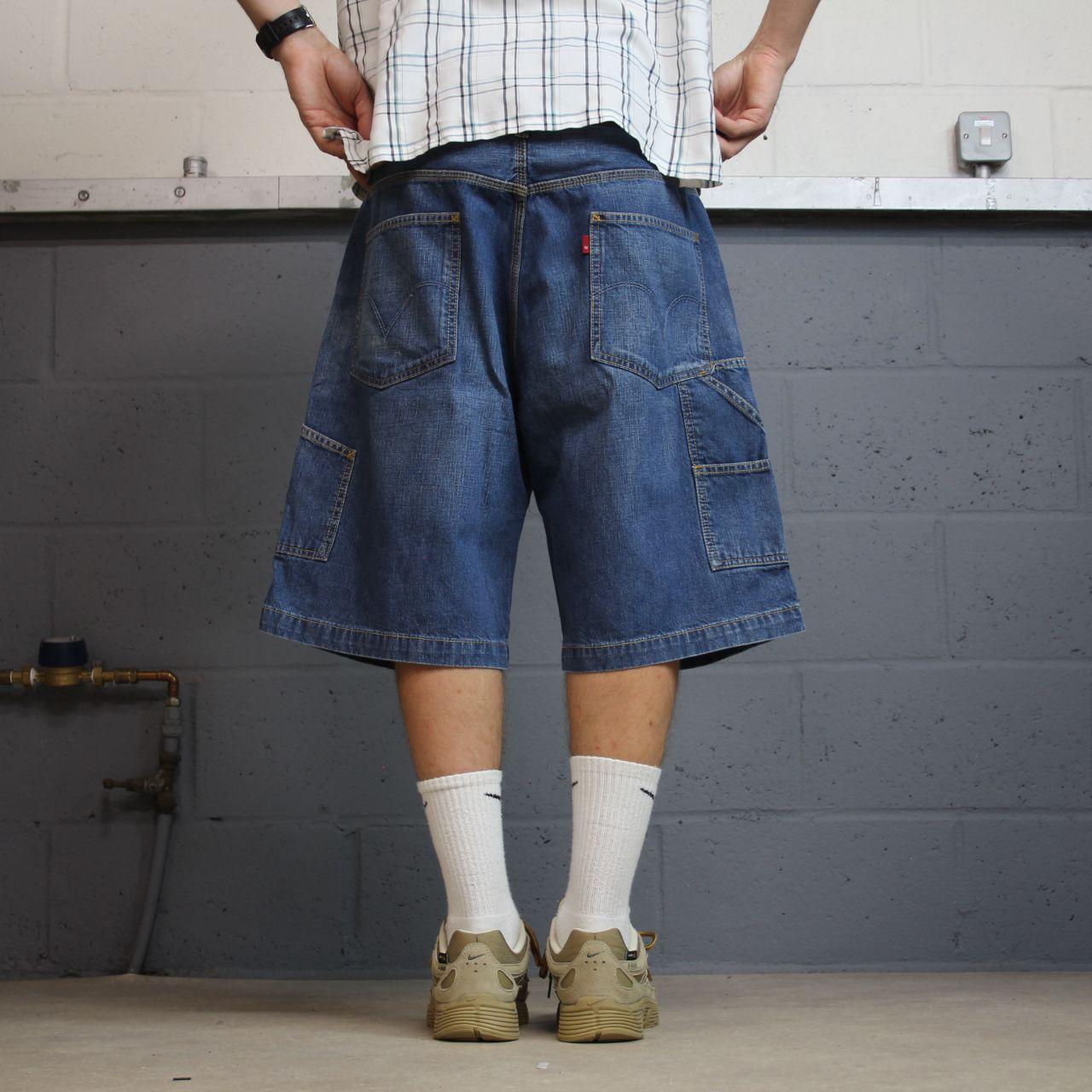 Levi’s baggy denim shorts y2k carpenter blue Loose fit surf jorts skate style red tab logo
