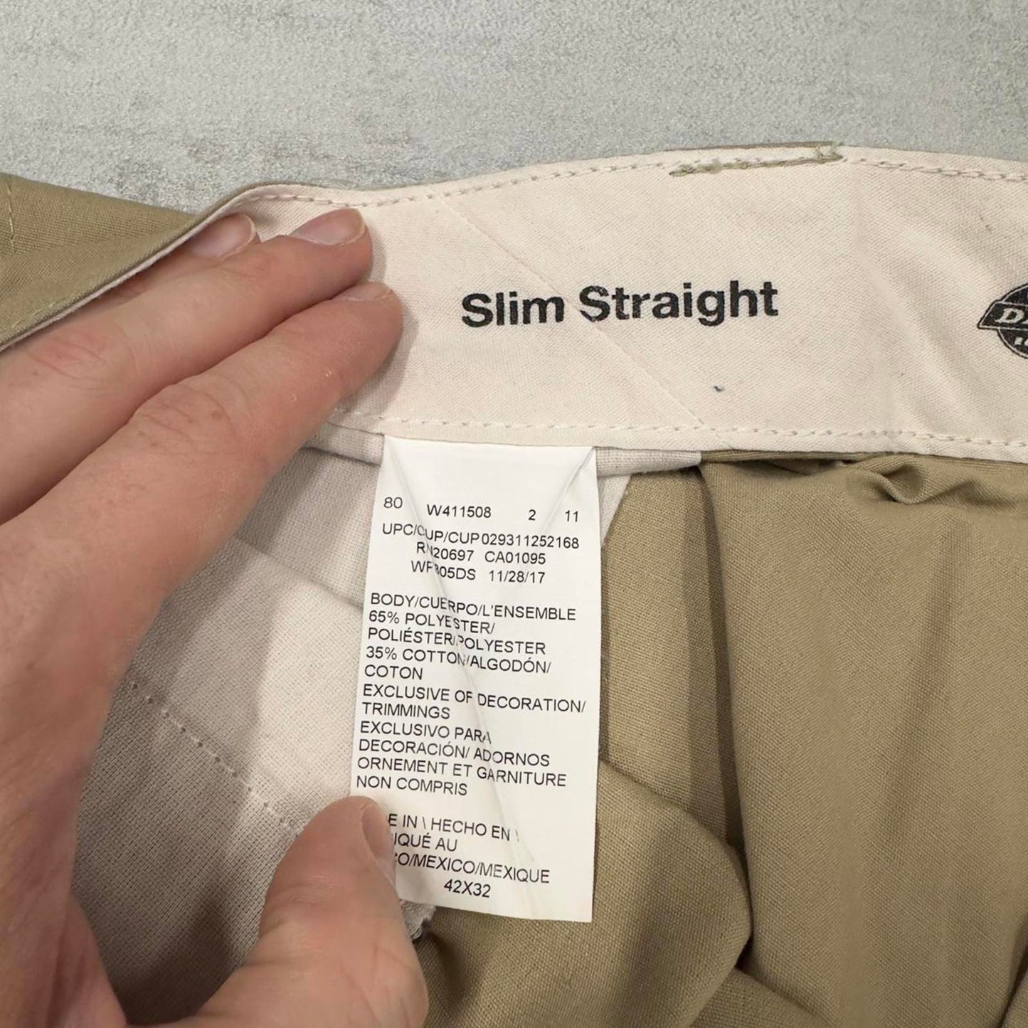 Khaki Dickies Chino Pants W42 L32