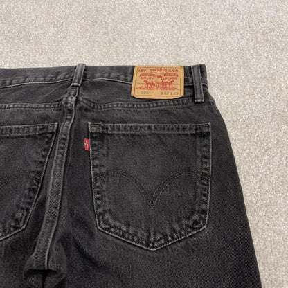 Levi's 505 straight fit jeans y2k black Regular straight leg denim pants red tab logo