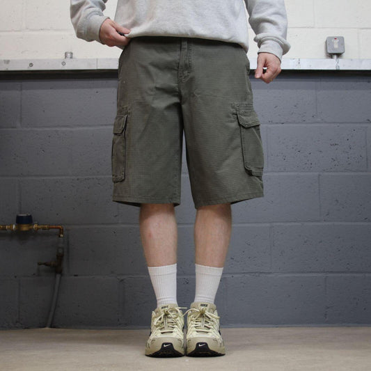 Dickies cargo shorts y2k green Chino style skater shorts loose leg festival