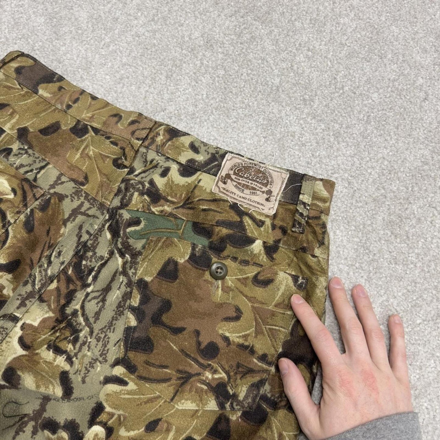 Cabela's camo cargo pants khaki Loose floaty realtree hunting camouflage trousers
