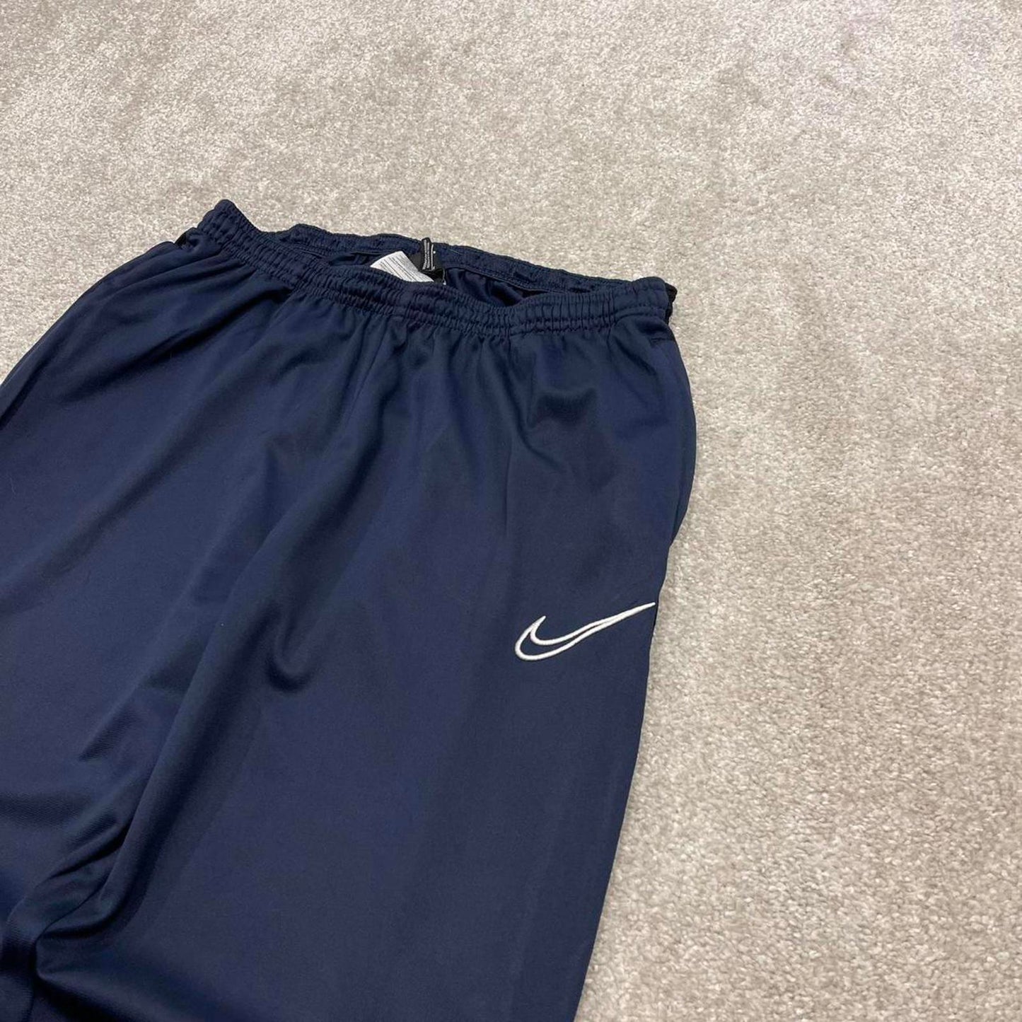 Vintage y2k Nike tracksuit bottoms navy Lightweight swoosh logo running track pants