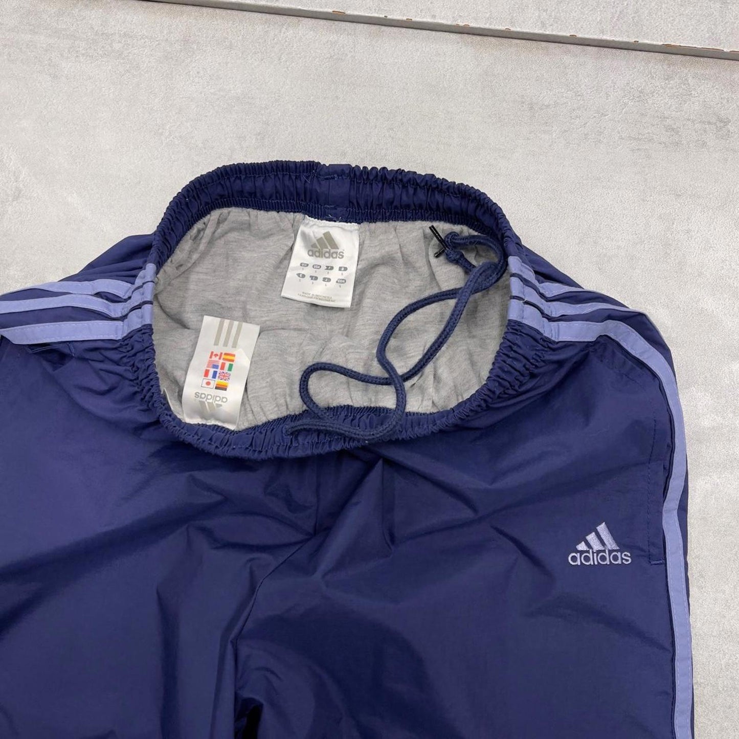 Navy loose Adidas trackies S