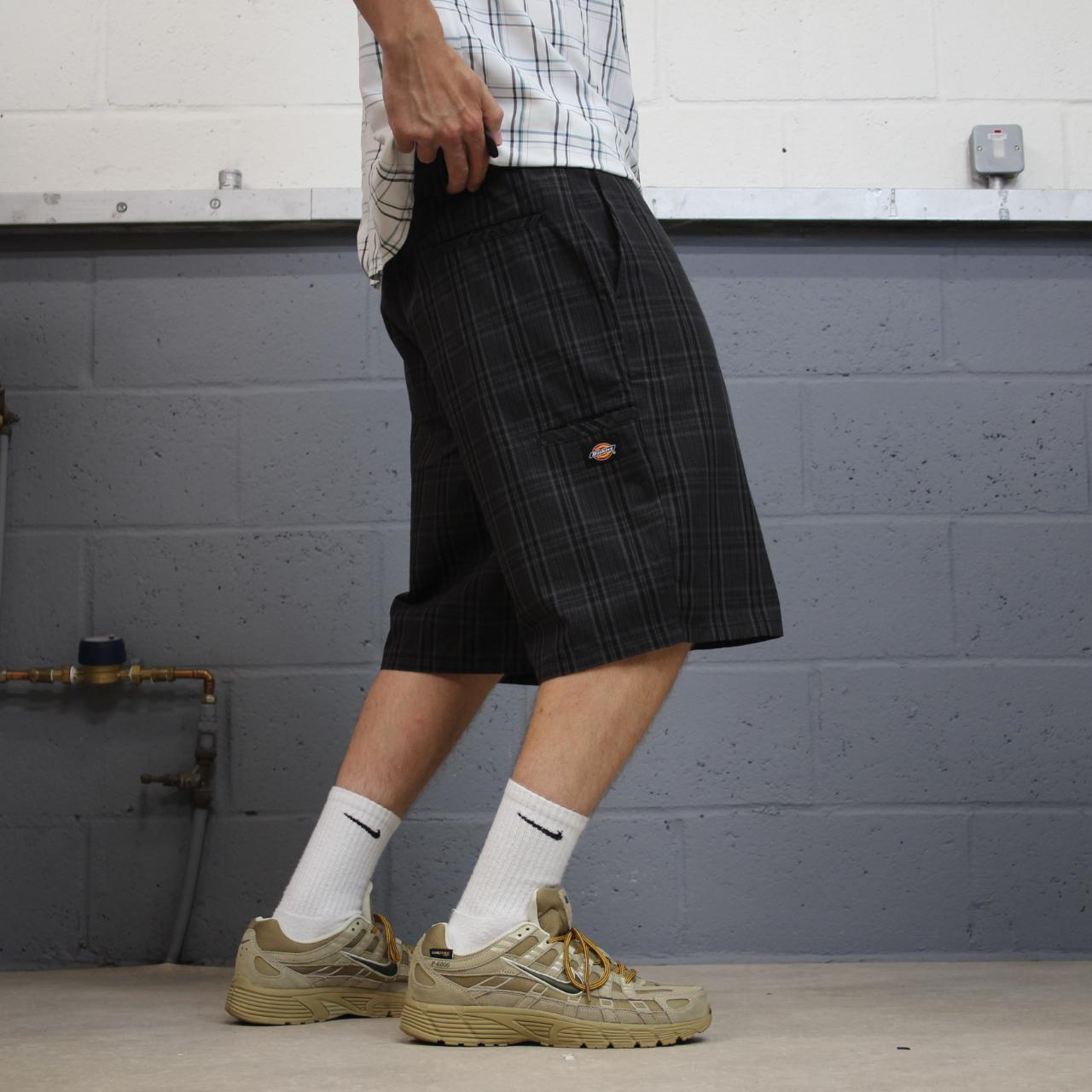 Dickies checkered chino shorts carpenter grey black Chino skater / surf shorts loose fit festival
