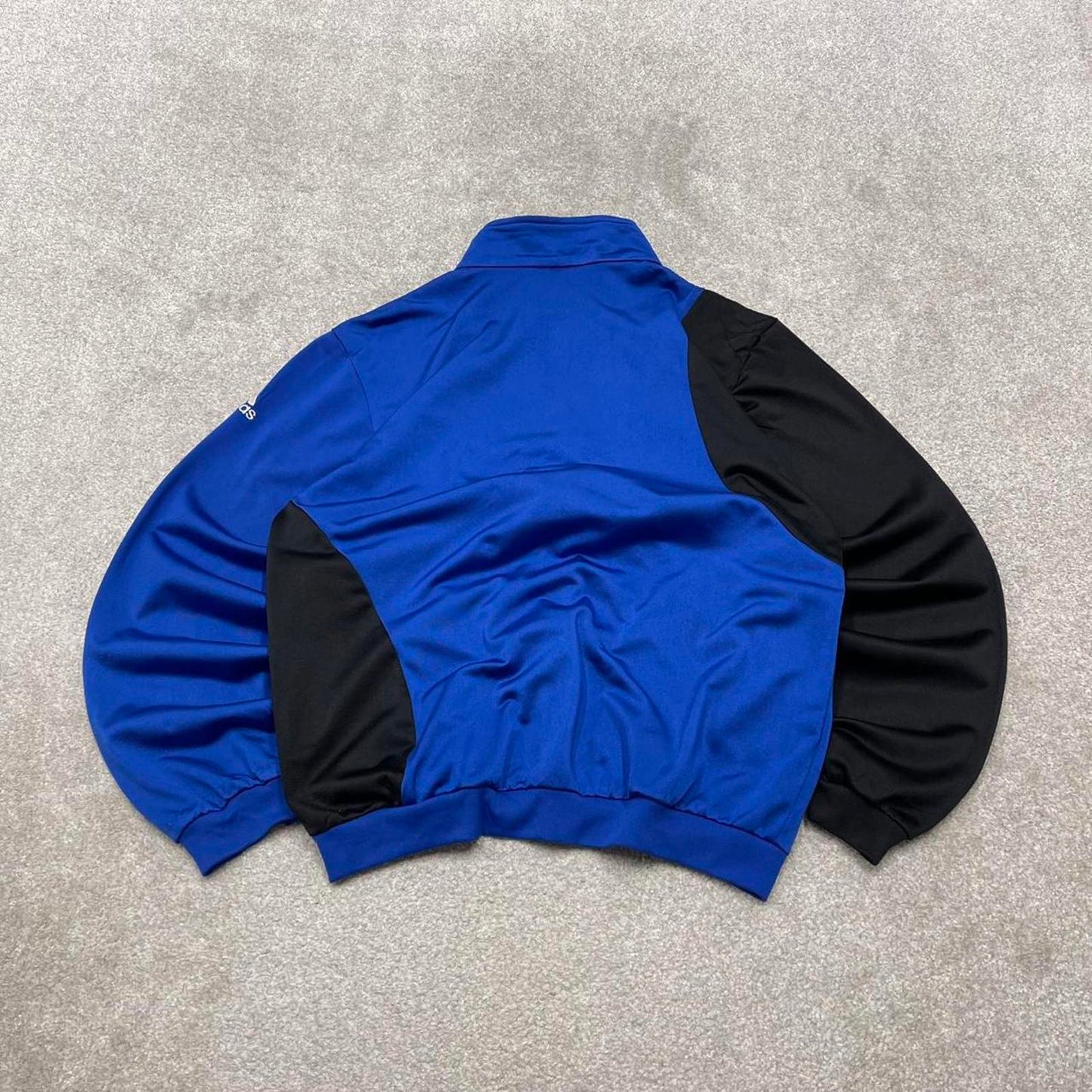 Vintage Adidas track jacket Medium men's y2k 00s style blue funky sports tracksuit