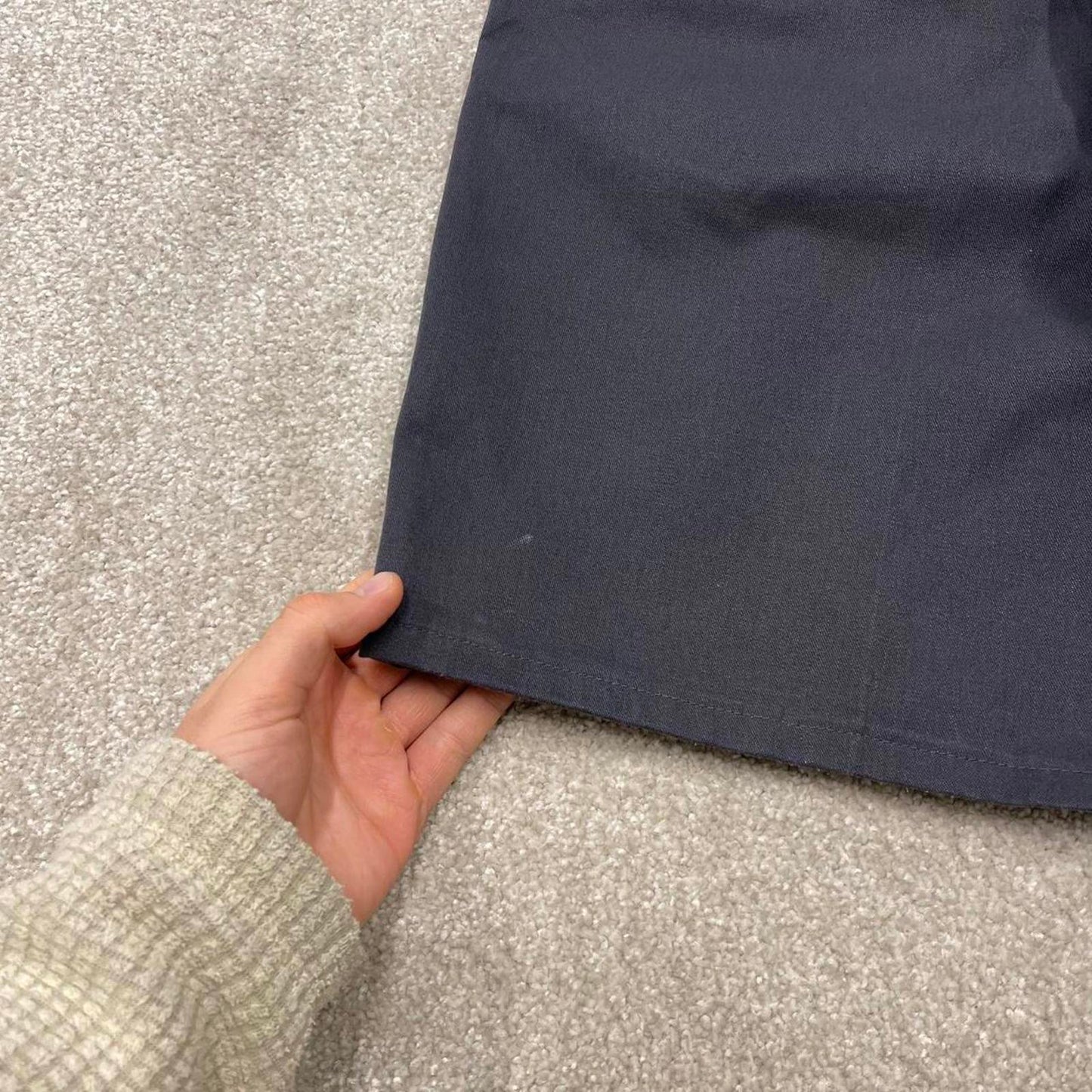 Y2k loose Dickies chino shorts skater style grey Long wide leg chino summer festival shorts