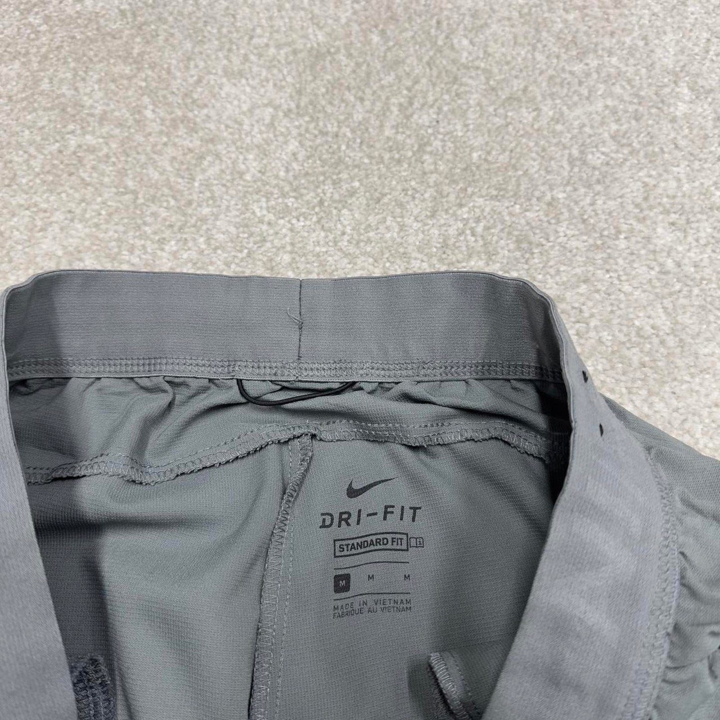 Y2k Nike tracksuit bottoms Dri-Fit Medium grey sportswear track pants gym wear trackies joggers