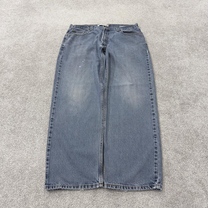 Levi’s 550 jeans Y2K blue relaxed denim Levi’s loose leg 2000s style pants red tab logo