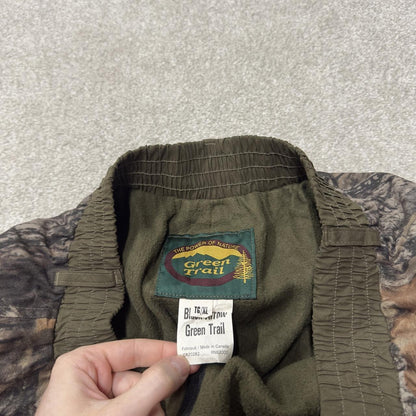 Vintage Realtree fleece khaki camo cargo pants XL thick fleece hunting utility trousers