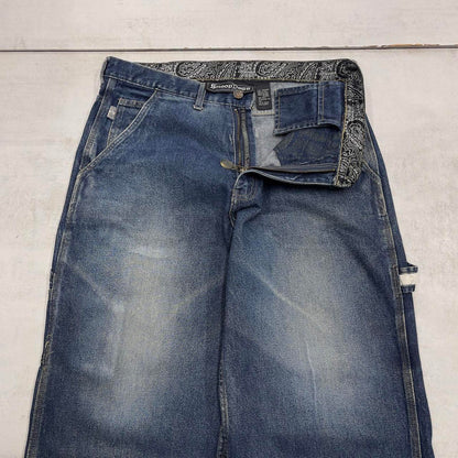 Baggy Snoop Dogg carpenter jeans W34L33 embroidered y2k style rare wide leg