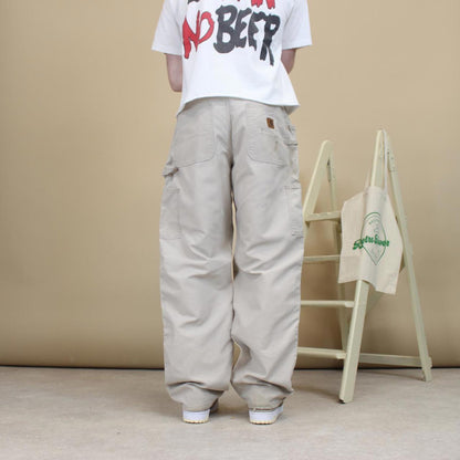 Beige Carhartt carpenter trousers W34L32 loose 90s style skater cargo pants