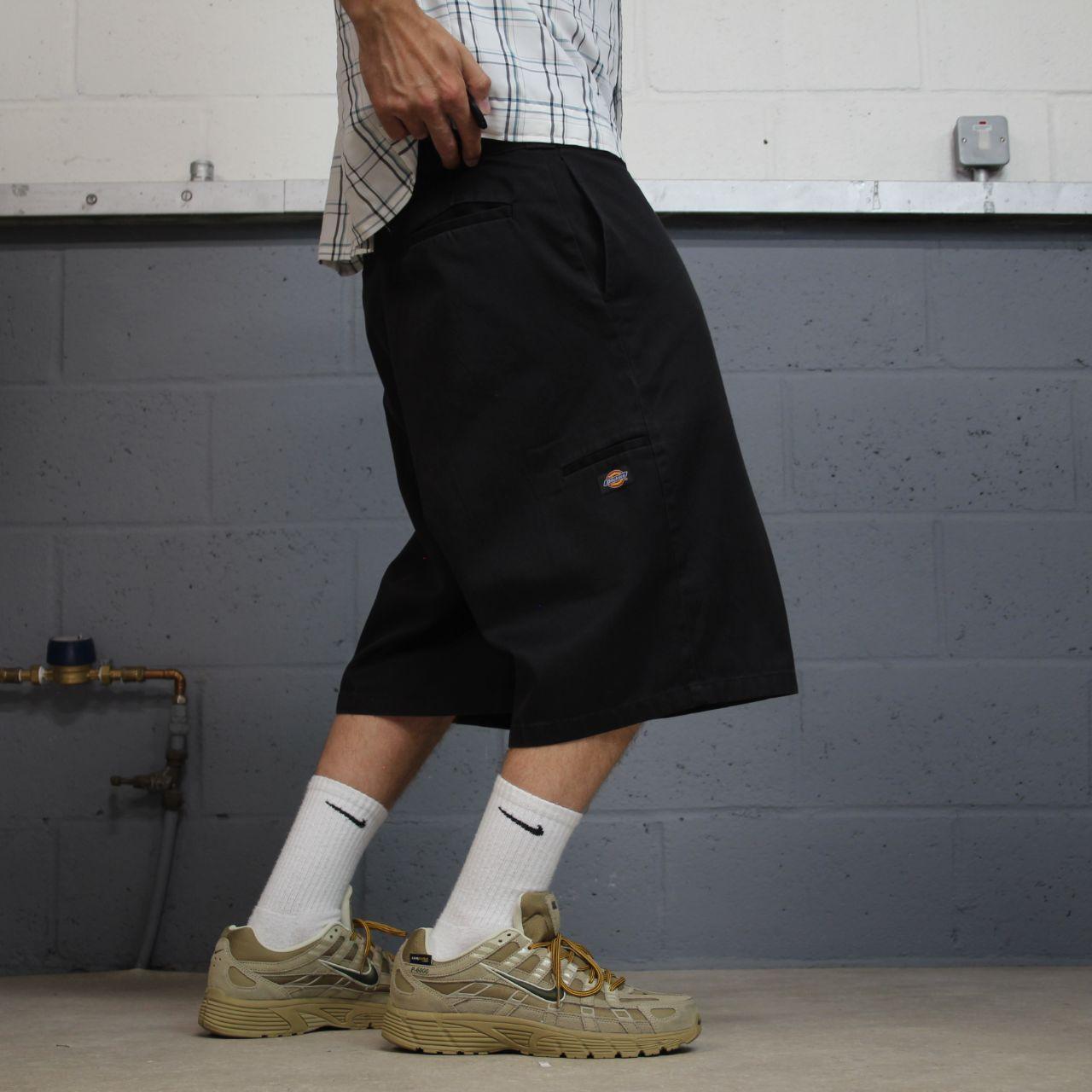 Dickies carpenter chino shorts black Loose long leg skater / surf shorts festival