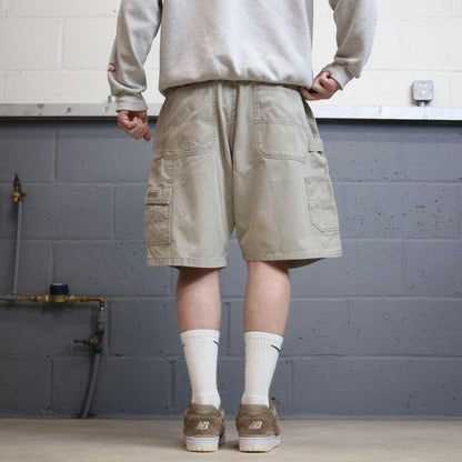 Wrangler carpenter shorts summer beige Loose 100% cotton cargo shorts summer festival