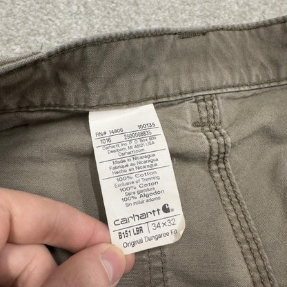 Carhartt carpenter skate pants khaki Loose dungaree fit Y2K style cargo work pants