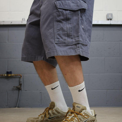 Carhartt baggy cargo shorts canvas blue Canvas relaxed fit skate style shorts