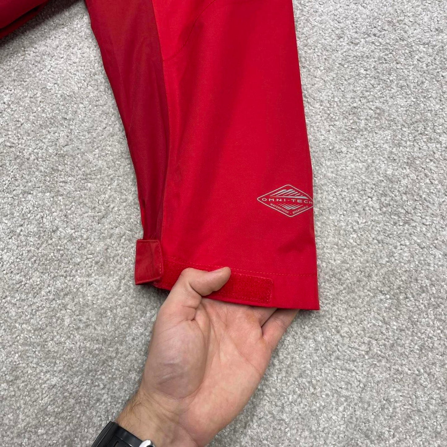 00s Columbia windbreaker ski jacket y2k style XL men's red full zip snow coat embroidered technical