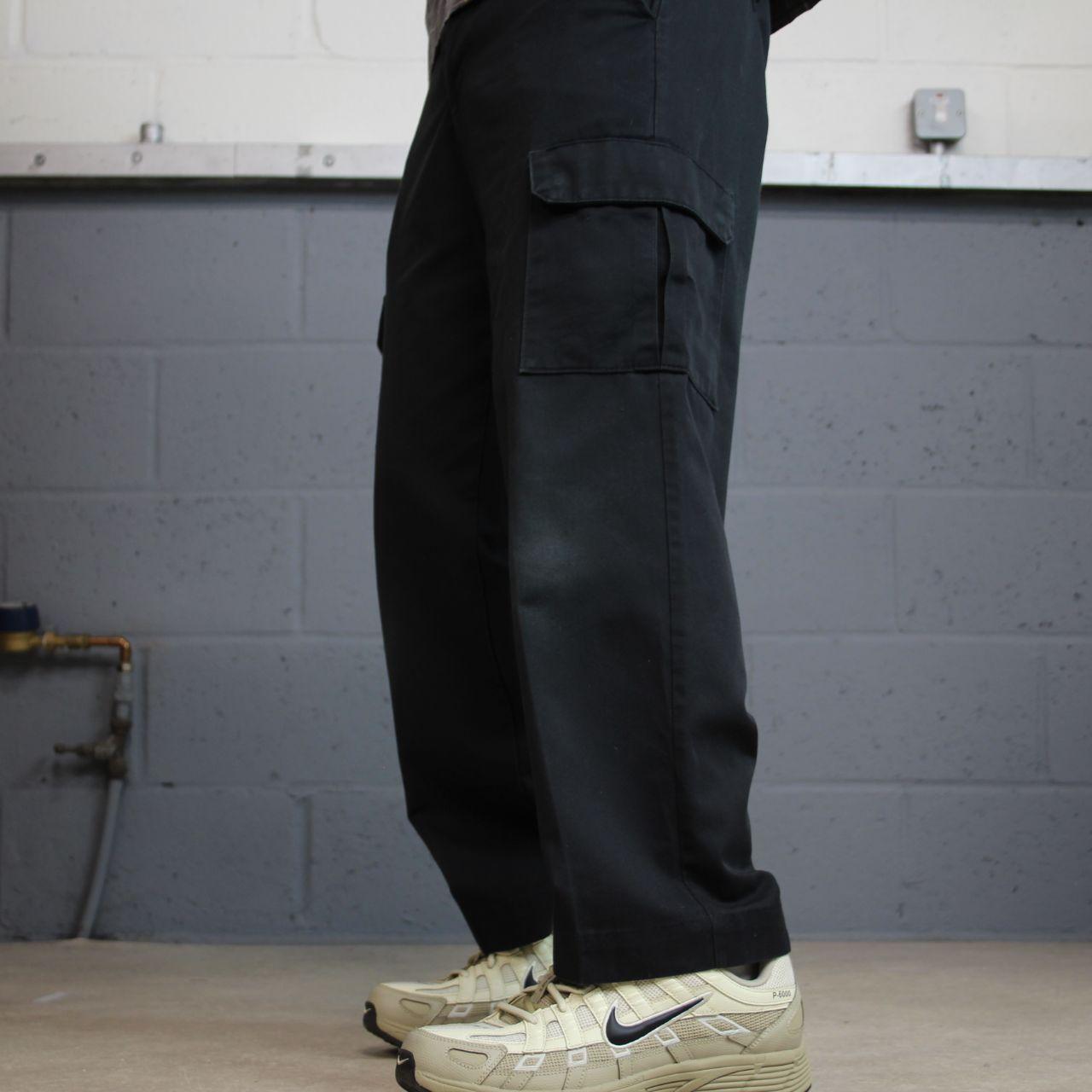 Vintage cargo pants Red Kap utility chino trousers black Loose skater style cargo work trousers