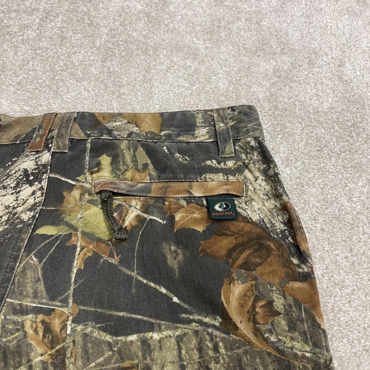 Mossy Oak baggy camo cargo pants y2k wide leg khaki Leaf camouflage utility hunting cargos
