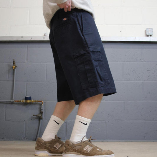 Y2k baggy Dickies cargo shorts W36 skater style navy